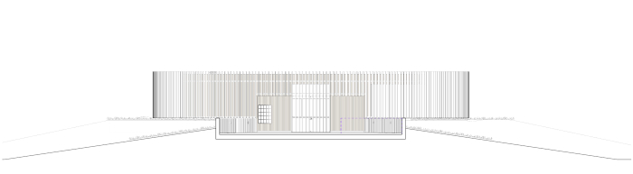 In the designs, vertical wood slats maintain the centre’s natural aura, but its foundations are sturdily built on a flood-proof concrete ring base, which also pitches the structure above the marshes for better views