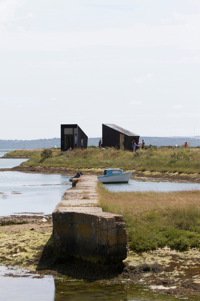 The Observatory structures embedded in Lymington salt marshes. Image Credit: RICHARD BATTYE