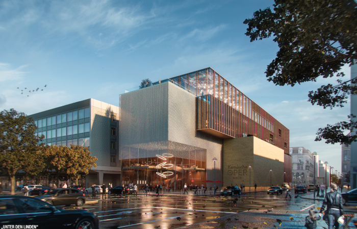 Kadawittfeld’s update of the Komische Oper will include multiple new surfaces. Image Credit: KADAWITTFELDARCHITEKTUR