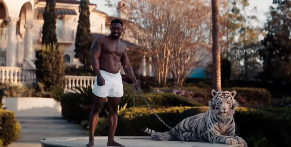 Trevante Rhodes plays boxing legend Mike Tyson in <i>Mike</i>. (Hulu)